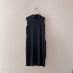 Frank Lyman little black dress with mock cowl neck